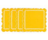 Yellow Scalloped Napkins