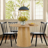 Saigong 42" Oak Round Dining Table
