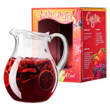 Sangria Drink Mix & Acrylic Beverage Pitcher with Lid | 72 oz