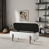 Sarna Ivory Boucle Bench