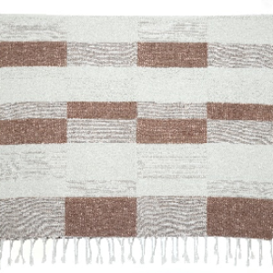 Sawyer Block Pattern Buckle Throw