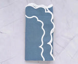Blue Scalloped Napkins