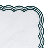 Green Scalloped Embroidered Napkins