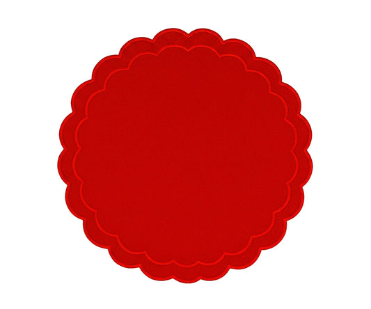 Red Round Placemats