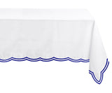 Tablecloth with Blue Embroidery