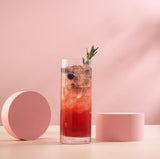 Elle Fluted Cylinder Highball Glasses, 16 oz