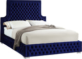 Sedona Contemporary Tufted Velvet Bed with Chrome Legs – Elegant Design for Modern Bedrooms