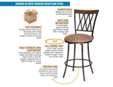 Sedona 30" Bar Stool, Swivel