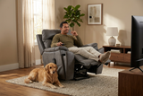 Serenity Slate Grey Ultra Infinite Position Lift Chair with Power Headrest, Heat, Massage & Wireless Charging