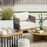 Sereno 6-Pieces Patio Club Lounge Chair Set with 2 Ottoman