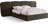 Shiloh Boucle Fabric Bed - Art Deco Elegance for Your Bedroom Retreat with Plush Upholstered Design