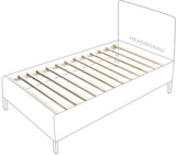 Siena Mid-Century Modern Bed with Elegant Cane Headboard and Durable Ash Wood for Timeless Style
