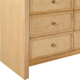 Siena Dresser – Elevate Your Bedroom with Elegant Cane Drawers and Stunning Ash Veneer Finish