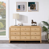 Siena Dresser – Elevate Your Bedroom with Elegant Cane Drawers and Stunning Ash Veneer Finish