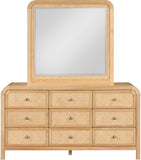 Siena Dresser – Elevate Your Bedroom with Elegant Cane Drawers and Stunning Ash Veneer Finish