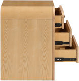 Siena Night Stand - Elegant Mid-Century Design with Cane Drawers and Durable Ash Wood Construction