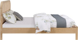 Siena Mid-Century Modern Bed with Elegant Cane Headboard and Durable Ash Wood for Timeless Style