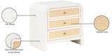 Siena Night Stand - Elegant Mid-Century Design with Cane Drawers and Durable Ash Wood Construction