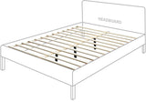 Siena Mid-Century Modern Bed with Elegant Cane Headboard and Durable Ash Wood for Timeless Style