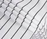 Black and White Striped Cloth Tablecloth