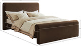 Sloan Velvet Bed: Luxurious Contemporary Design with Curved Headboard for Stunning Bedroom Makeover