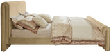Sloan Contemporary Velvet Bed with Curved Headboard, Stylish Design & Comfortable Support 59" W