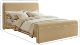 Sloan Velvet Bed: Luxurious Contemporary Design with Curved Headboard for Stunning Bedroom Makeover