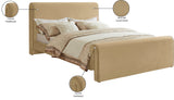 Sloan Velvet Bed: Luxurious Contemporary Design with Curved Headboard for Stunning Bedroom Makeover