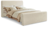 Sloan Contemporary Velvet Bed with Curved Headboard, Stylish Design & Comfortable Support 59" W