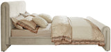 Sloan Velvet Bed: Luxurious Contemporary Design with Curved Headboard for Stunning Bedroom Makeover
