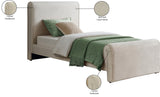 Sloan Velvet Bed: Luxurious Contemporary Design with Curved Headboard for Stunning Bedroom Makeover