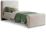 Sloan Velvet Bed: Luxurious Contemporary Design with Curved Headboard for Stunning Bedroom Makeover