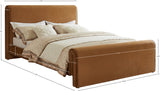 Sloan Velvet Bed: Luxurious Contemporary Design with Curved Headboard for Stunning Bedroom Makeover