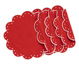 Placemats Round - Scallop Placemat Washable