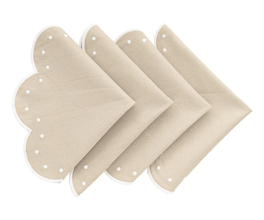 Polka Dot Placemats  - Light Beige
