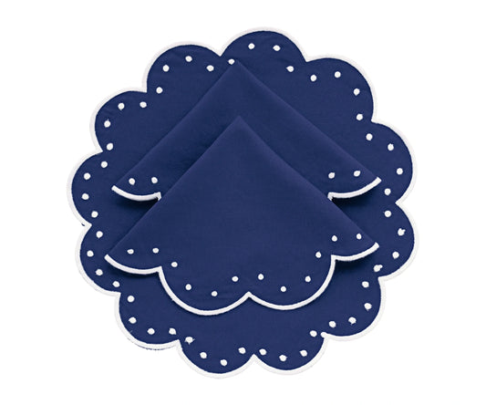 Navy and White Trim Placemats