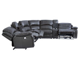Denver Dual-Power 6-Piece Sectional, Charcoal