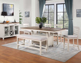 Hyland 5-Piece Counter Dining Set, Brown (Table & 4 Counter Chairs)