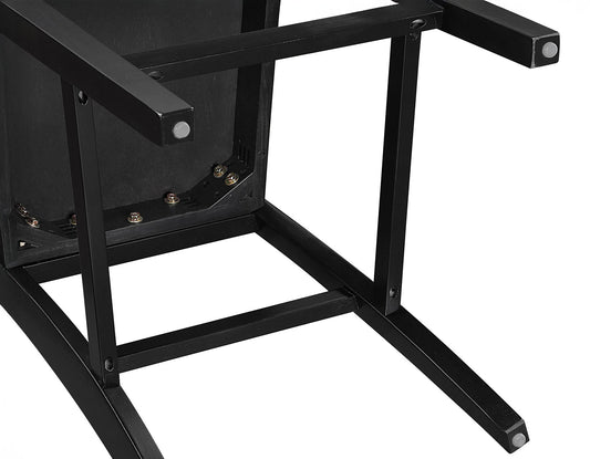 Joplin Solid Wood 24" Farmhouse Counter Stool, Walnut and Ebony Finish