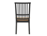 Magnolia Black 5-Piece Round Dining Set with Wooden Seat Chair