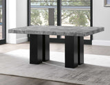 Camila Gray Marble 5-Piece Dining Set (Table & 4 Side Chairs)
