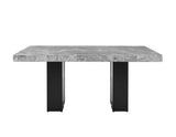 Camila Gray Marble 5-Piece Dining Set (Table & 4 Side Chairs)