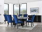 Camila Gray Marble 5-Piece Dining Set (Table & 4 Side Chairs)