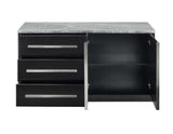 Camila Gray Marble 7-Piece Counter Dining Group (Counter Table & 6 Counter Chairs)