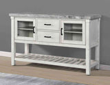 Canova 5-Piece 78-inch Gray Marble Dining Set (Table & 4 Side Chairs)