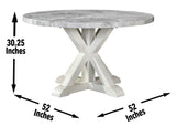 Canova 5-Piece Gray Marble Dining Set (Table & 4 Side Chairs)