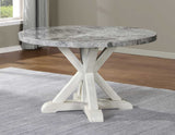 Canova 5-Piece Gray Marble Dining Set (Table & 4 Side Chairs)