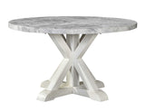 Canova 5-Piece Gray Marble Dining Set (Table & 4 Side Chairs)