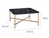 Daxton Faux-Marble Top Cocktail Table