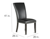 Finley Black PU Side Chair (Pack of 2)